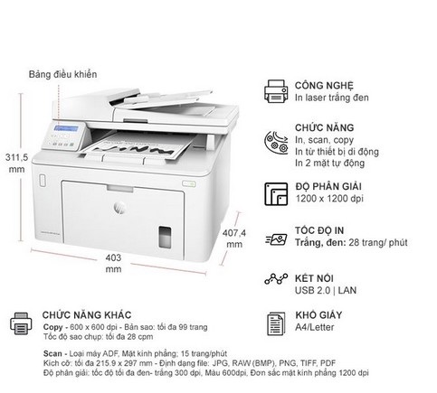 HP Laserjet Pro M227sdn Sieu Toc