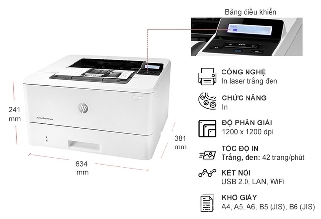 Máy in HP LaserJet Pro M404DW 